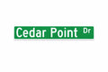 Cedar Point Drive Street Sign